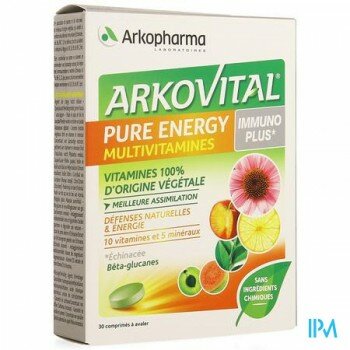 arkovital-pure-energy-multivitamines-immunoplus-30-comprimes