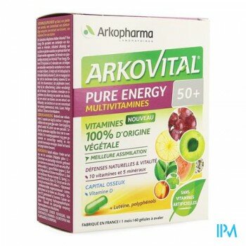 arkovital-pure-energy-multivitamines-50-60-gelules